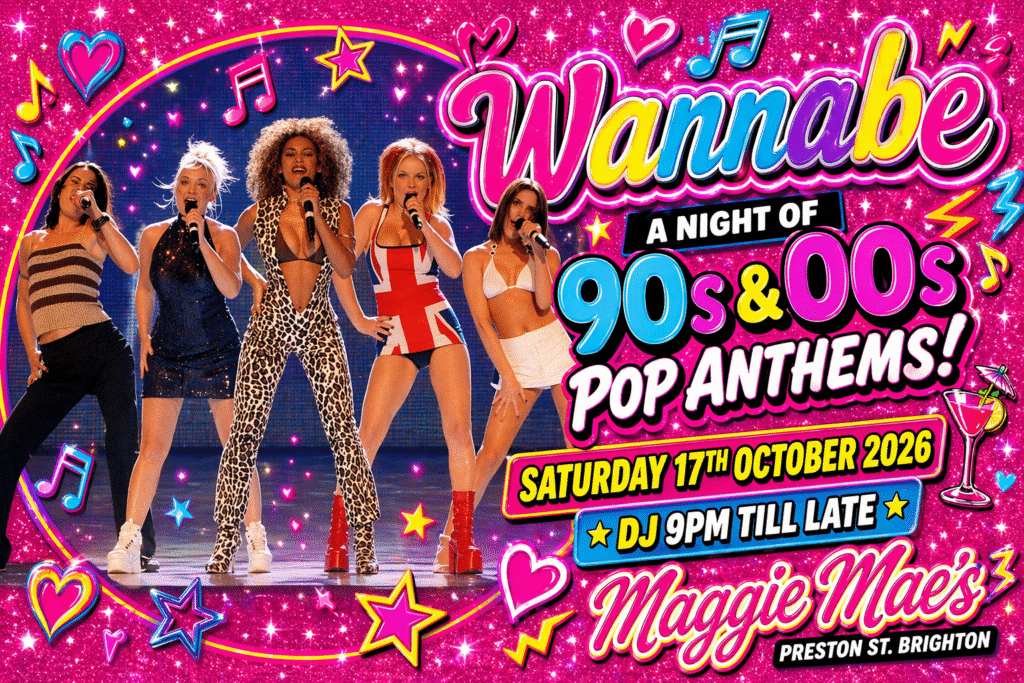WANNABE - 90s & 00s Pop Party - STANDING TICKET - Maggie Mae's Bar