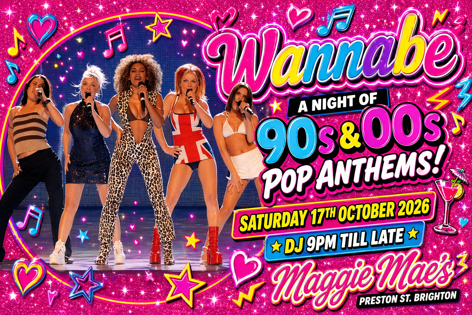 WANNABE - 90s & 00s Pop Party - STANDING TICKET - Maggie Mae's Bar